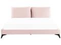 Miniatyrbilde 4 av 11: Seng Fløyel Rosa 180 x 200 cm Med sengegavl Moderne Glamourøs Klassisk Soverom