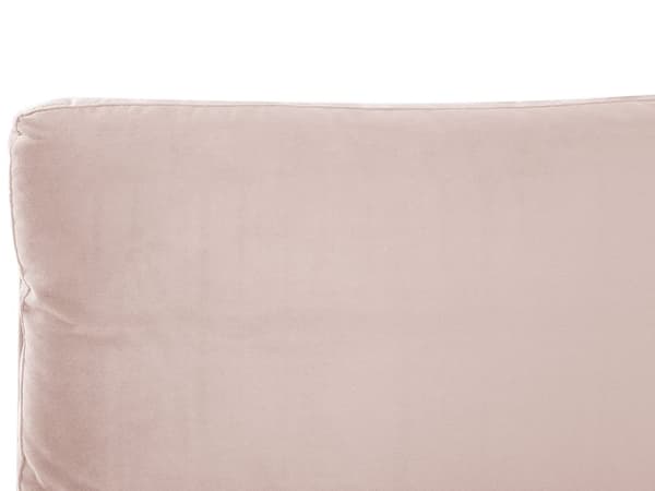 Seng Fløyel Rosa 160 x 200 cm Med sengegavl Moderne Glamourøs Klassisk Soverom