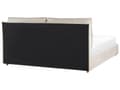 Miniatyrbilde 6 av 11: Seng Beige Fløyel 180 x 200 cm Dobbeltseng med oppbevaring Sengegavl Soverom Moderne Retro