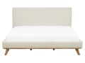 Miniatyrbilde 7 av 11: Beige Seng med Ramme Polstret i Fløyel Treben 160 x 200 cm Moderne Utseende