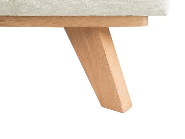 Beige Seng med Ramme Polstret i Fløyel Treben 160 x 200 cm Moderne Utseende