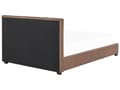 Miniatyrbilde 8 av 11: Seng Stoff Brun 180 x 200 cm Polstret ramme Sengegavl med knapper Skuffer for oppbevaring Elegant Moderne Soverom