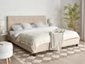 Miniatyrbilde 5 av 11: Seng Stoff Beige 180 x 200 cm Polstret ramme Sengegavl med knapper Elegant Moderne Soverom