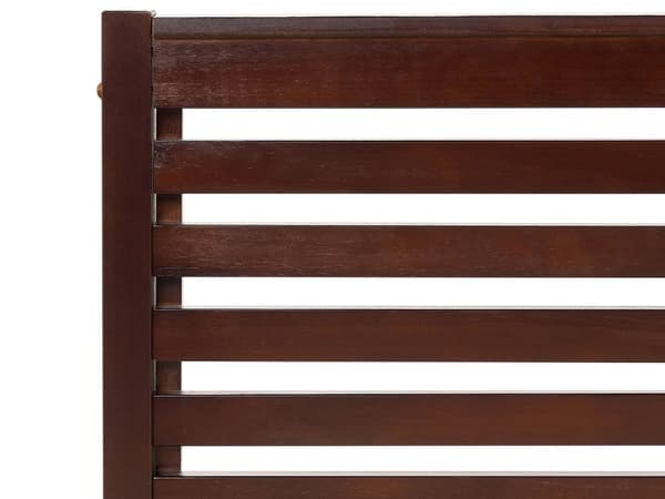 Seng i Mørkt Tre med Sengegavl 160 x 200 cm i Rustikk Design