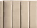 Miniatyrbilde 7 av 10: Seng Beige Fløyel 140 x 200 cm Polstret Sengegavl Gullben Lamellbunn Retro Elegant Soverom