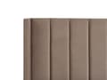 Miniatyrbilde 7 av 10: Seng Taupe Fløyel 180 x 200 cm Polstret Sengegavl Gullben Lamellbunn Retro Elegant Soverom