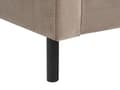 Miniatyrbilde 9 av 10: Seng Taupe Fløyel 180 x 200 cm Polstret Sengegavl Gullben Lamellbunn Retro Elegant Soverom