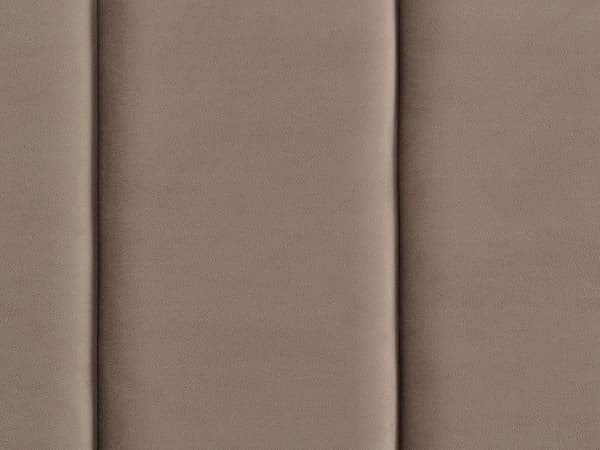 Seng Taupe Fløyel 180 x 200 cm Polstret Sengegavl Gullben Lamellbunn Retro Elegant Soverom