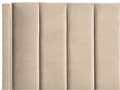 Miniatyrbilde 7 av 10: Seng Beige Fløyel 160 x 200 cm Polstret Sengegavl Gullben Lamellbunn Retro Elegant Soverom