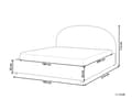 Miniatyrbilde 3 av 11: Seng med oppbevaring Boucle Polyester Storage Bed Beige Boucle Polyester 180 x 200 cm Retro