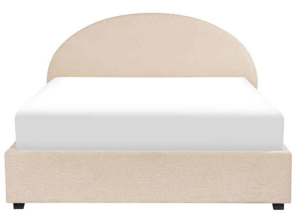 Seng med oppbevaring Boucle Polyester Storage Bed Beige Boucle Polyester 180 x 200 cm Retro