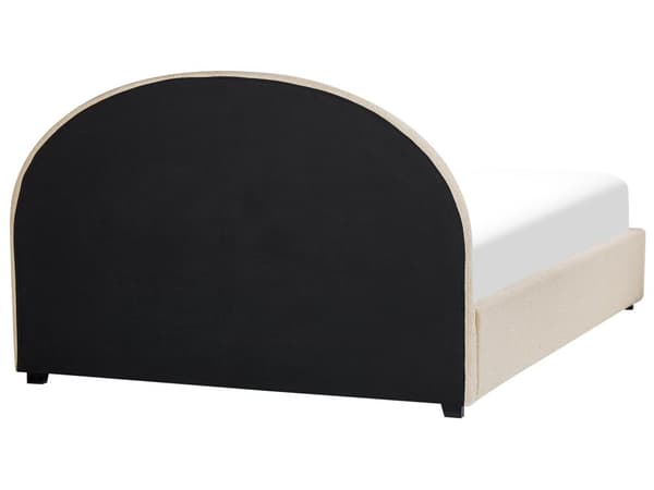 Seng med oppbevaring Boucle Polyester Storage Bed Beige Boucle Polyester 180 x 200 cm Retro