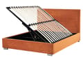 Miniatyrbilde 1 av 11: Seng med Oppbevaring Oransje Fløyel 160 x 200 cm Dobbeltseng Moderne Design Soverom