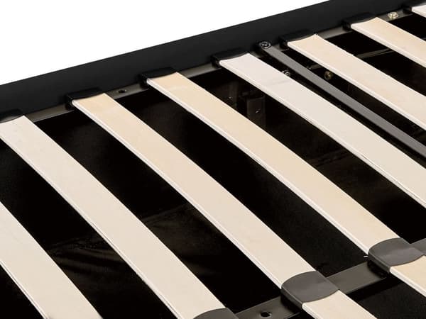 Seng Sort Polstret Velour 160 x 200 cm Dobbeltseng med Opbevaring Lamelbund Tuftet Sengegavl Tilbehør Soveværelse