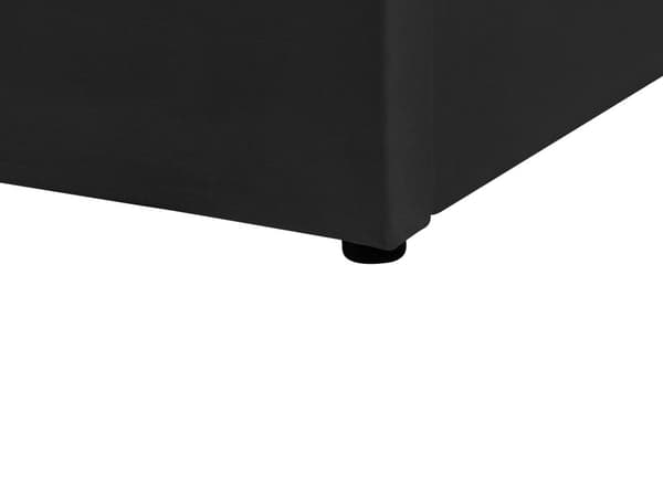 Seng Sort Polstret Velour 160 x 200 cm Dobbeltseng med Opbevaring Lamelbund Tuftet Sengegavl Tilbehør Soveværelse