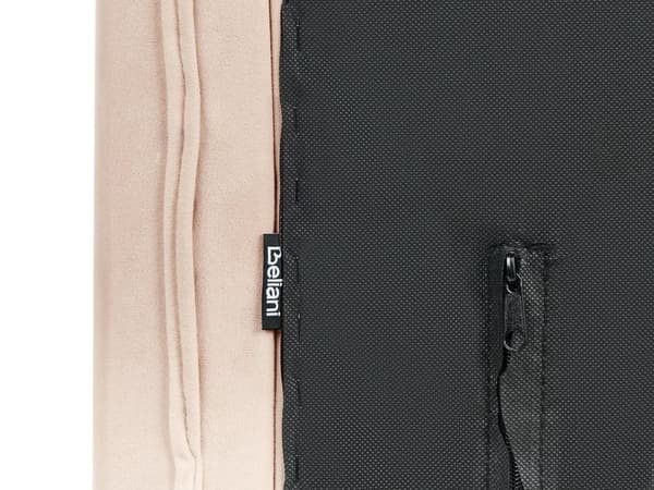Seng Beige Polstret Velour 140 x 200 cm Trekvart Halvanden mands Seng med Opbevaring Lamelbund Tuftet Sengegavl Tilbehør Soveværelse