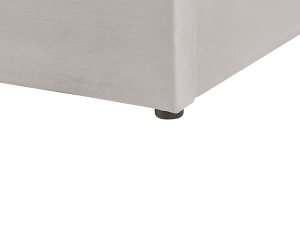 Dubbelsäng Sängram Ribbor Ljusgrå Sammet Tuftad Huvudgavel 160 x 200 cm Glam Design