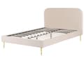 Pikkukuva 5 / 10: Parisänky vaalea beige 173 x 215 x 109 cm puu rauta sametti sälepohja glamour retro 160 x 200