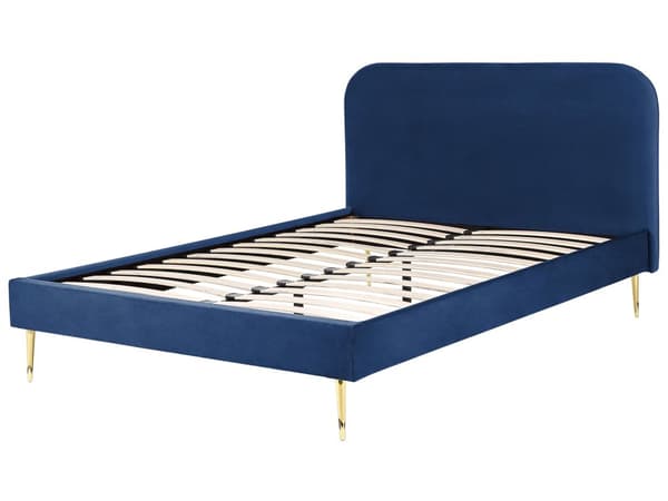 Parisänky laivastonsininen 153 x 215 x 109 cm puu rauta sametti sälepohja glamour retro 140 x 200