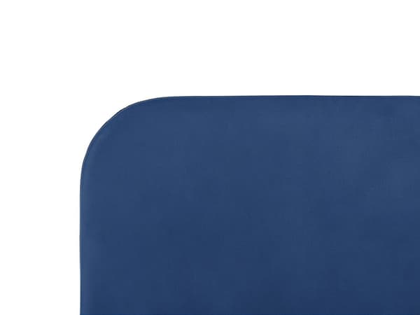 Seng Marineblå Polstret 160 x 200 cm Fløyel Sengegavl Minimalistisk design Moderne Soverom