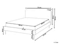 Miniatyrbilde 3 av 10: Seng Beige Polstret 160 x 200 cm Fløyel Sengegavl Minimalistisk design Moderne Soverom