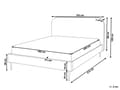 Miniatyrbilde 3 av 10: Seng Beige Polstret 180 x 200 cm Fløyel Sengegavl Minimalistisk design Moderne Soverom