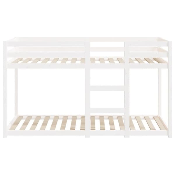 vidaXL Våningssäng vit 75x190 cm massiv furu