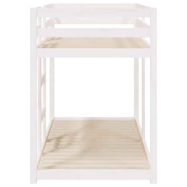 vidaXL Våningssäng vit 75x190 cm massiv furu