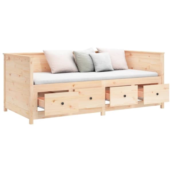 vidaXL Vuodesohva ilman patjaa 90x190 cm täysi mänty