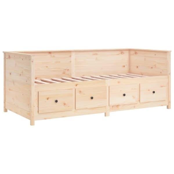 vidaXL Vuodesohva ilman patjaa 90x190 cm täysi mänty