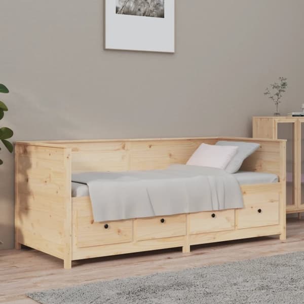 vidaXL Vuodesohva ilman patjaa 90x190 cm täysi mänty