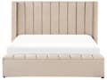 Miniatyrbilde 4 av 11: Seng Beige Fløyel 180 x 200 cm Oppbevaringsbenk Høy sengegavl Glamorøs Moderne Innredning Soverom