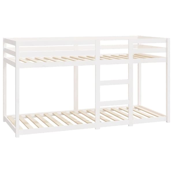 vidaXL Køyeseng hvit 80x200 cm heltre furu