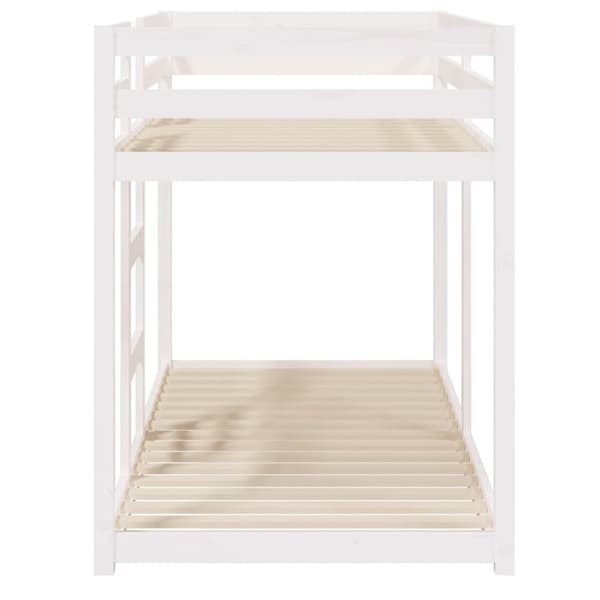 vidaXL Køyeseng hvit 80x200 cm heltre furu