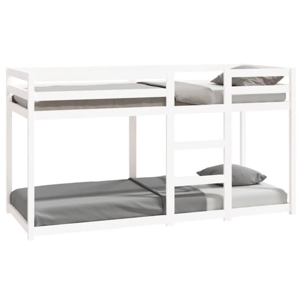 vidaXL Køyeseng hvit 80x200 cm heltre furu
