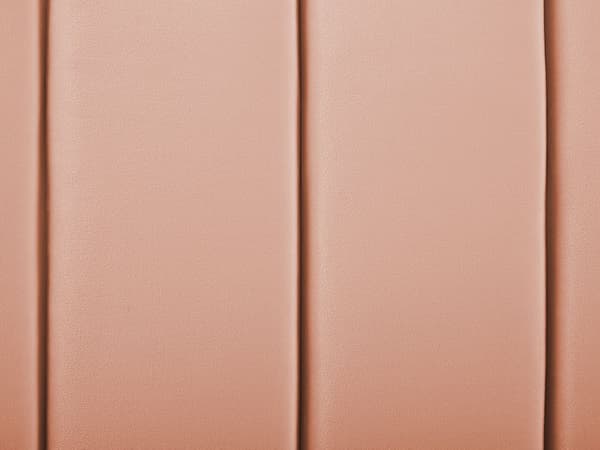 Seng Lyserød Guld Velour Metal 140 x 200 cm Moderne Blød Halvanden Mands Kvalitetsseng Kanal Tuftet Hovedgærde Design Sengeramme med Lamelbund
