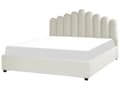 Miniatyrbilde 4 av 11: Seng med oppbevaring Off White Fløyel 180 x 200 cm Dekorativ sengegavl Elegant Glamorøs Innredning Soverom