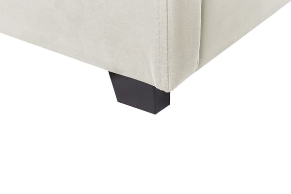 Dubbelsäng med Förvaring Vit Sammet 160 x 200 cm Snäckskal Sänggavel Lamellbas