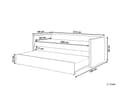 Miniatyrbillede 3 af 11: Underseng lyseblå fløjl Trælameller 90 x 200 cm Daybed Glamour Dekorative knapper minimalistisk kompakt skandinavisk
