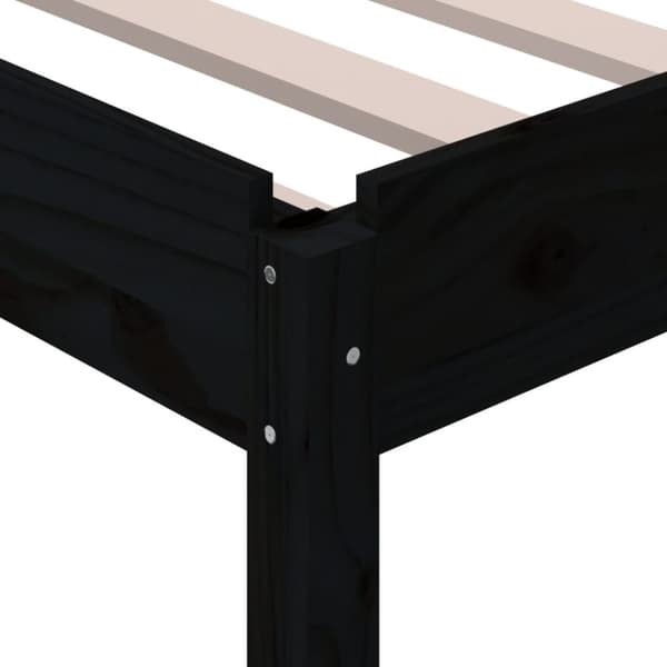 vidaXL Pinottava sänky musta 80x200 cm täysi mänty