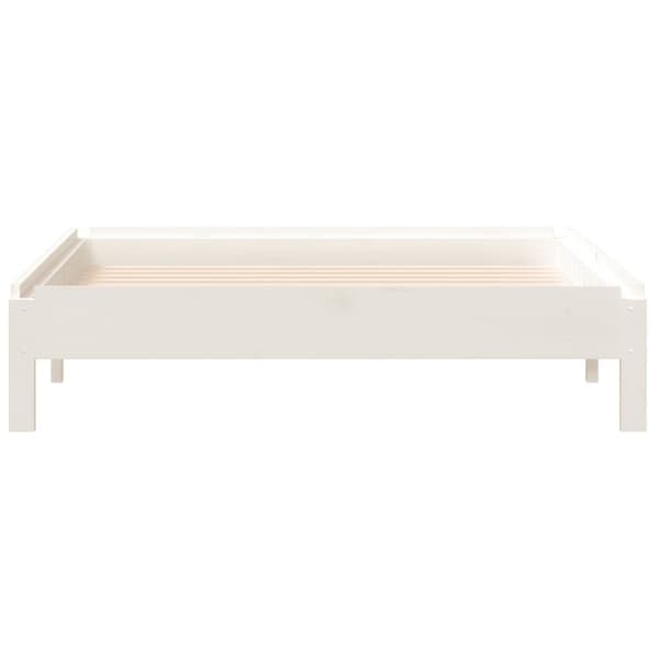 vidaXL Pinottava sänky valkoinen 75x190 cm täysi mänty