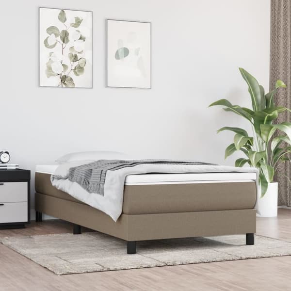 vidaXL Sängram taupe 80x200 cm tyg
