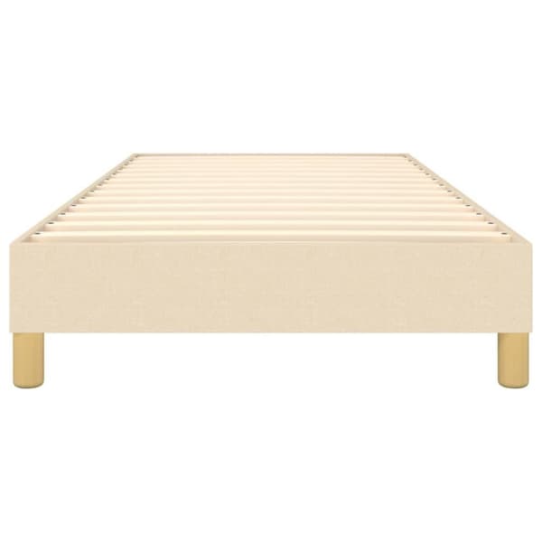 vidaXL sengeramme til kontinentalseng 90x190 cm stof cremefarvet