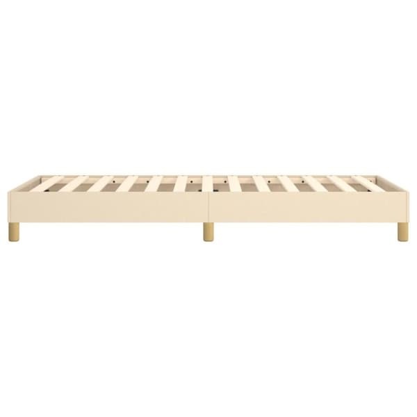 vidaXL sengeramme til kontinentalseng 90x190 cm stof cremefarvet