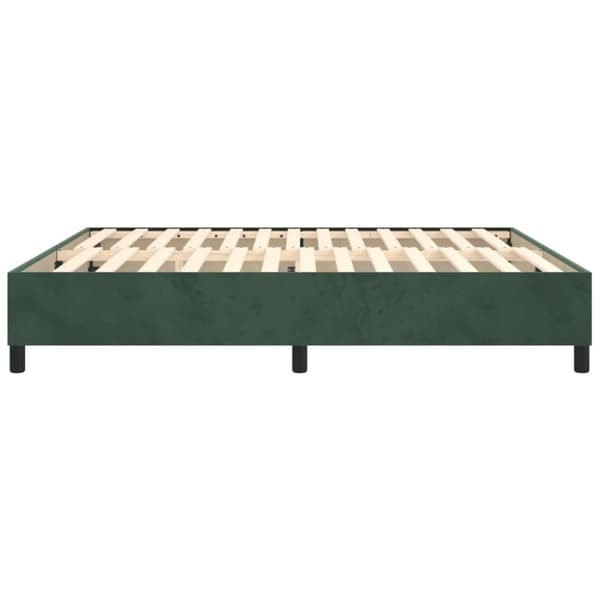 vidaXL sengeramme til kontinentalseng 180x200 cm fløjl mørkegrøn