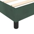 Miniatyrbillede 7 af 9: vidaXL sengeramme til kontinentalseng 180x200 cm fløjl mørkegrøn