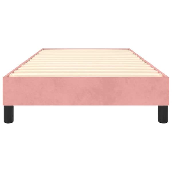 vidaXL sengeramme 90x200 cm fløjl pink