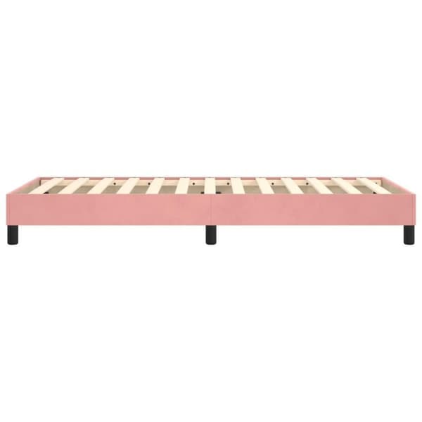 vidaXL sengeramme 90x200 cm fløjl pink