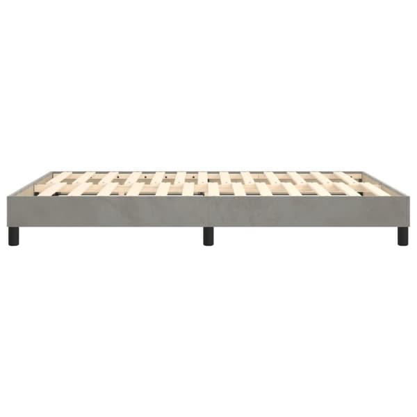 vidaXL sengeramme 140x190 cm fløjl lysegrå