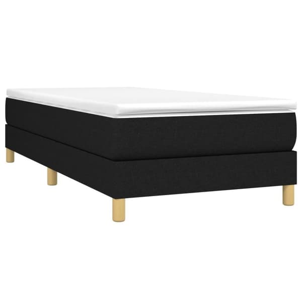 vidaXL sengeramme 90x190 cm stof sort